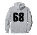 Number 68 Backside 80S 90S Team Jersey Hoodie - Graphic Print for Adults