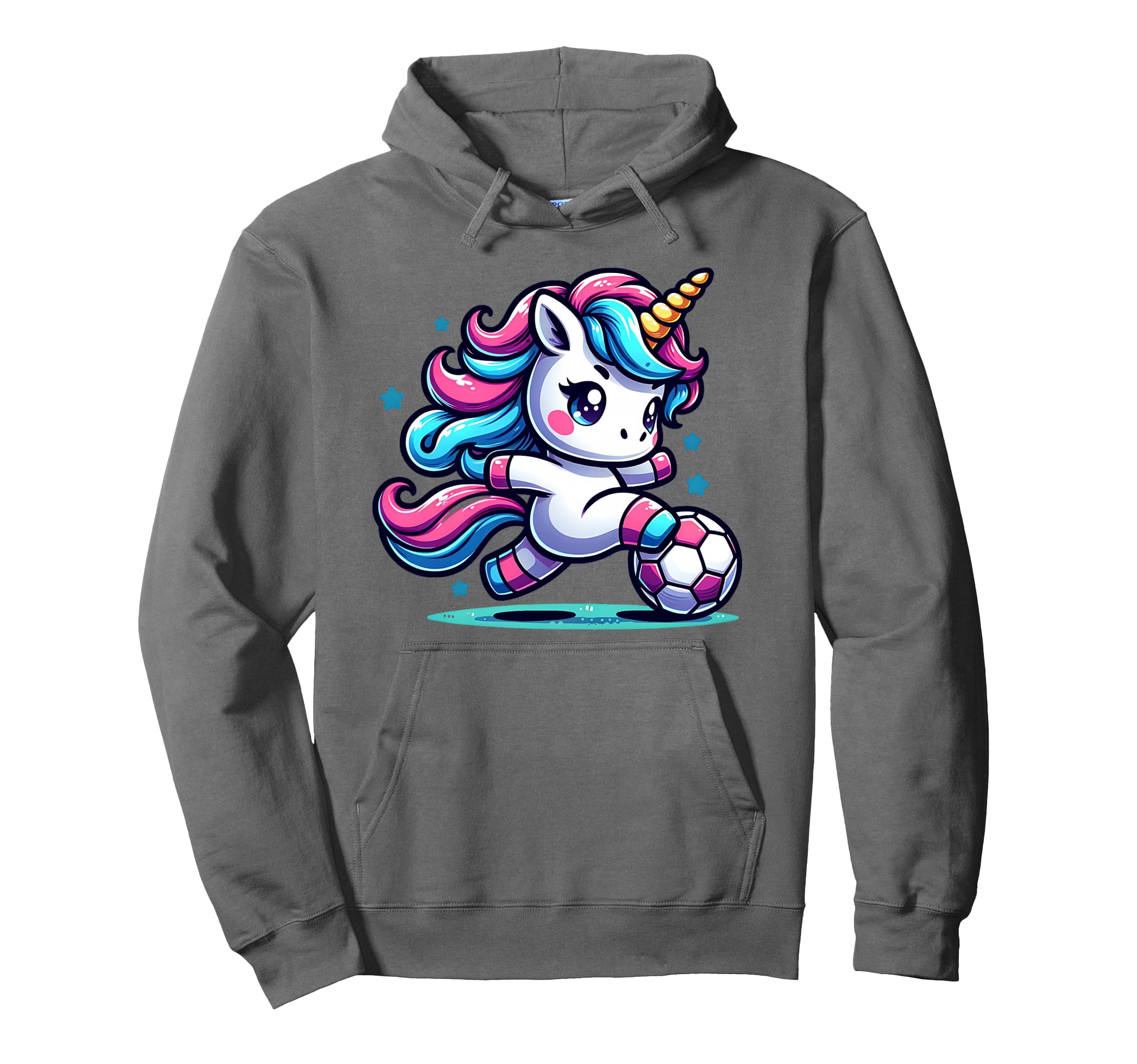 Footballer Unicorn Fans Soccer Team Hoodie - Streetwear Style Unisex
