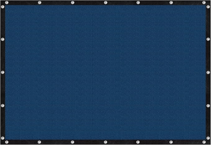 VICLLAX Shade Fabric Sun Shade Cloth with Every 2 FT Grommets for Patio Garden Pergola Cover Canopy 15x20 FT, Dark Blue