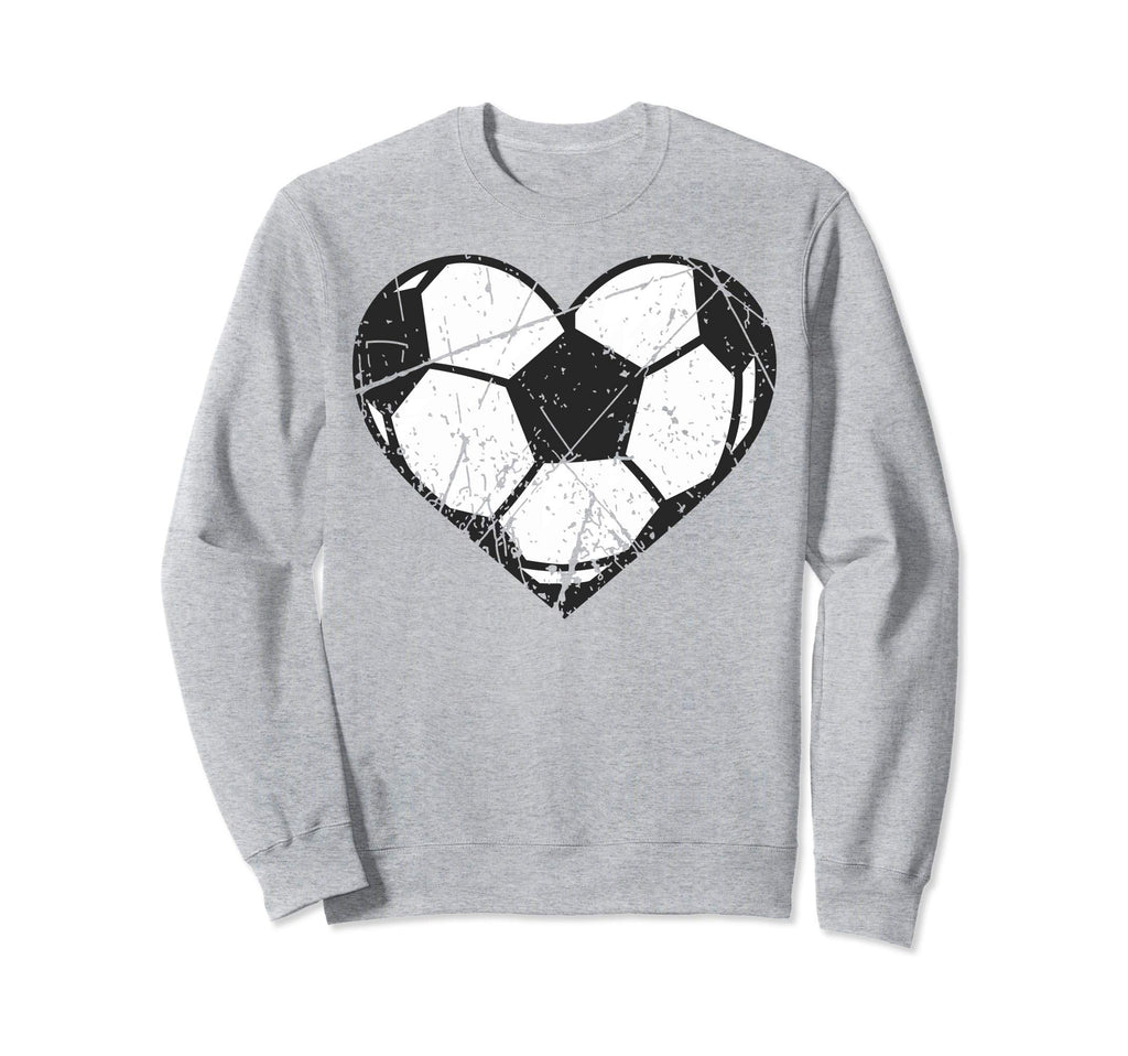 Soccer Ball Heart Valentines Day Sweatshirt - Aesthetic Graphic for Adults