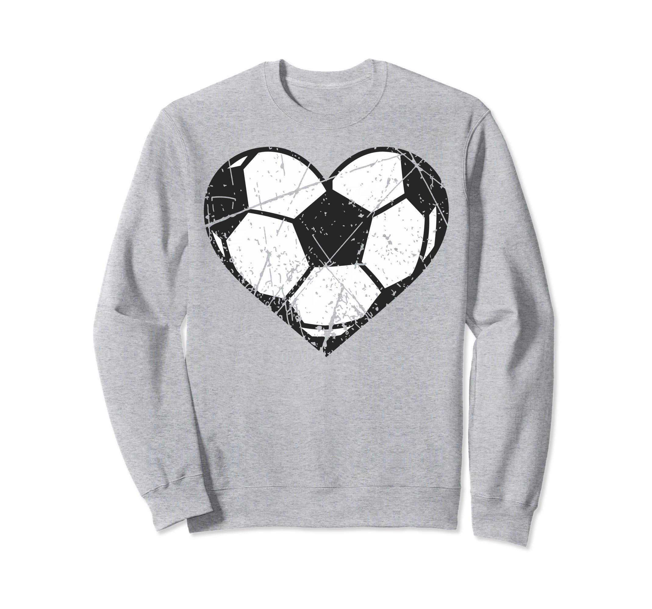 Soccer Ball Heart Valentines Day Sweatshirt - Aesthetic Graphic for Adults