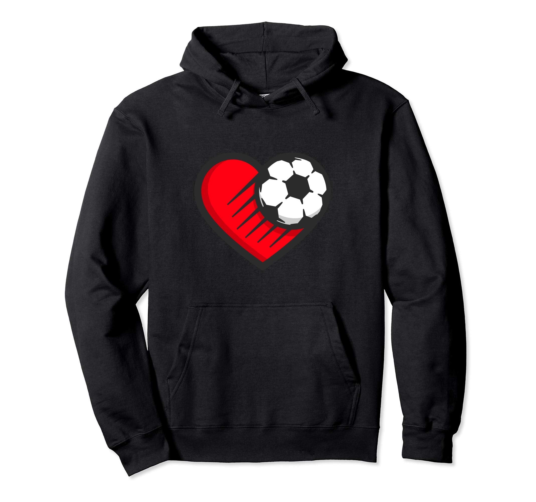 Soccer Heart Player Sports Mom Soccer Hoodie - Novelty Apparel Men Women