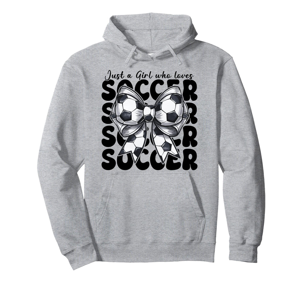 Just Who Loves Soccer Mom Coquette Hoodie - Fun Novelty Design Men Women