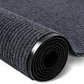 Rubber Door Mat About W3' ×L16' Heavy Duty Large Outdoor Indoor Mat Durable Entrance Doormat Waterproof Rubber Back Rugs for Home Entryway Patio Porch Office Business Areas (Grey)