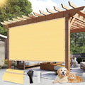 Outdoor 90% Sun Shade Cloth with Grommets, 17 X 17 FT Pergola Shade Cover for Garden Patio Carport Kennel Swimming Pool, Sand (We Make Custom Size)