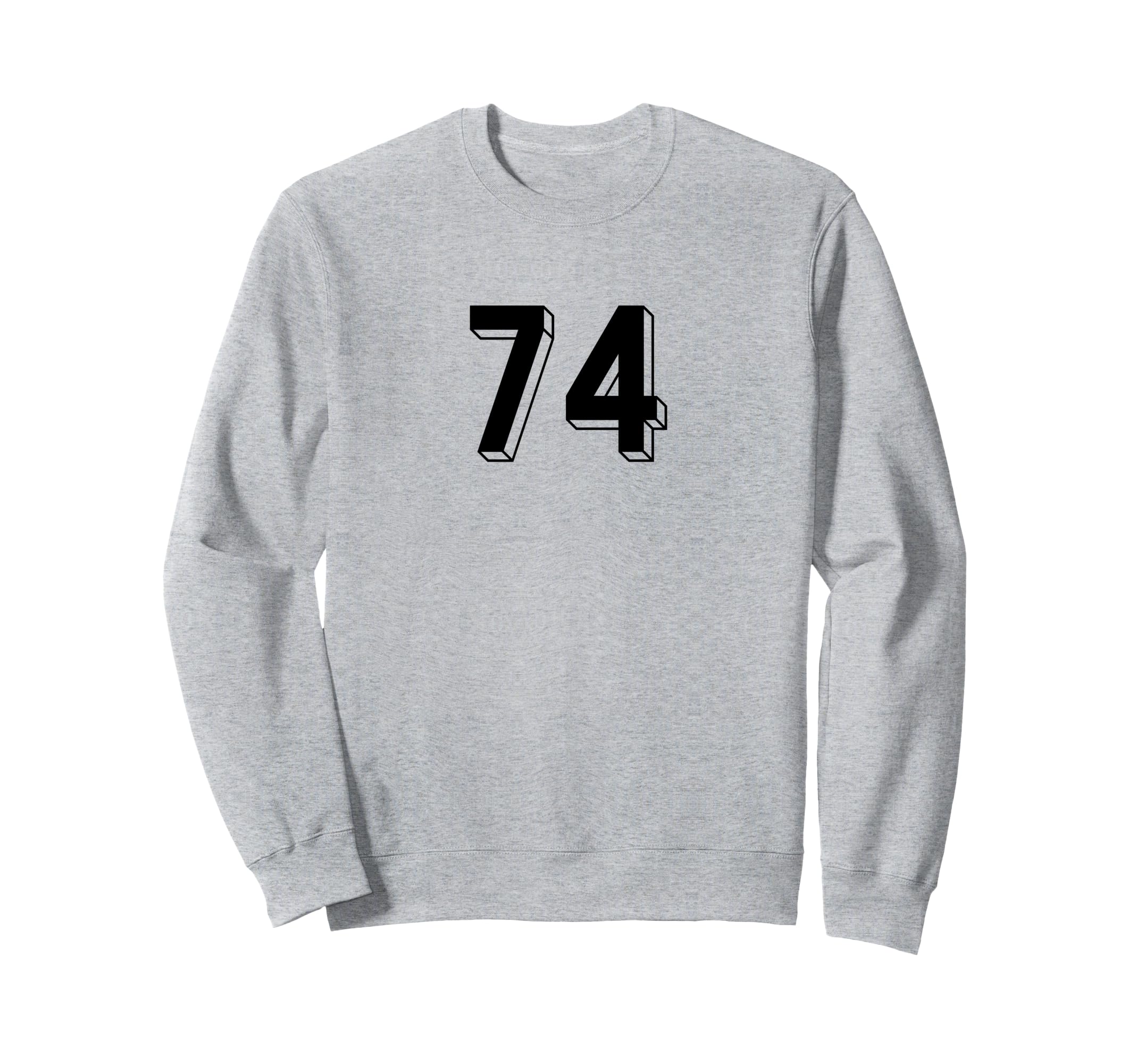 Number 74 80S 90S Soccer Team Sweatshirt - Minimalist Print Men Women
