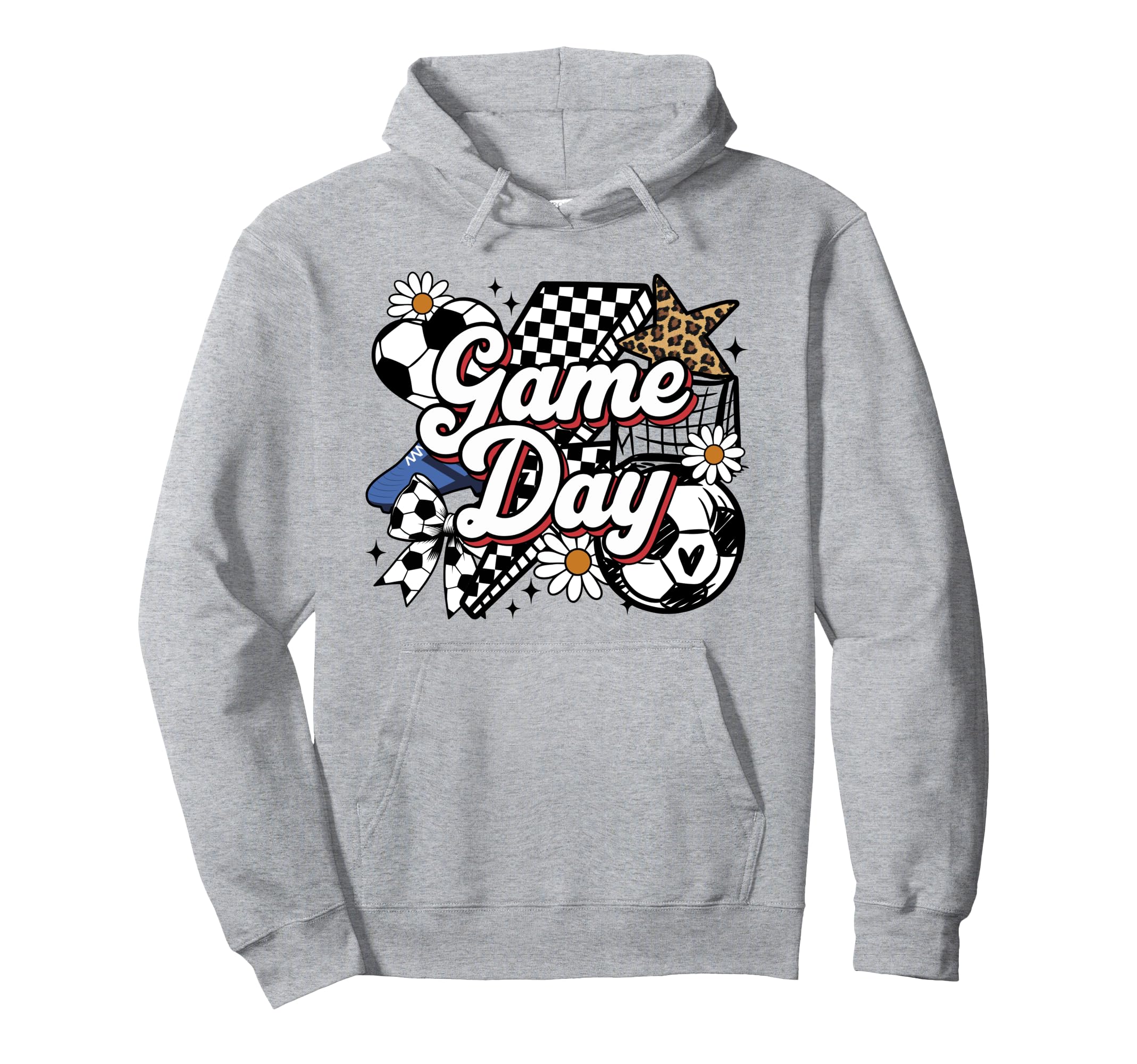 Soccer Game Day Leopard Funny Soccer Hoodie - Trendy Graphic Men Women