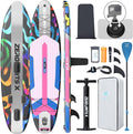 ZLX Inflatable Stand Up Paddle Board, 10'6" SUP Non-Slip Stable Deck Pad, Unique Center Fin, Premium Accessories, Portable Paddleboard for Adults, Beginners, All Skill Levels