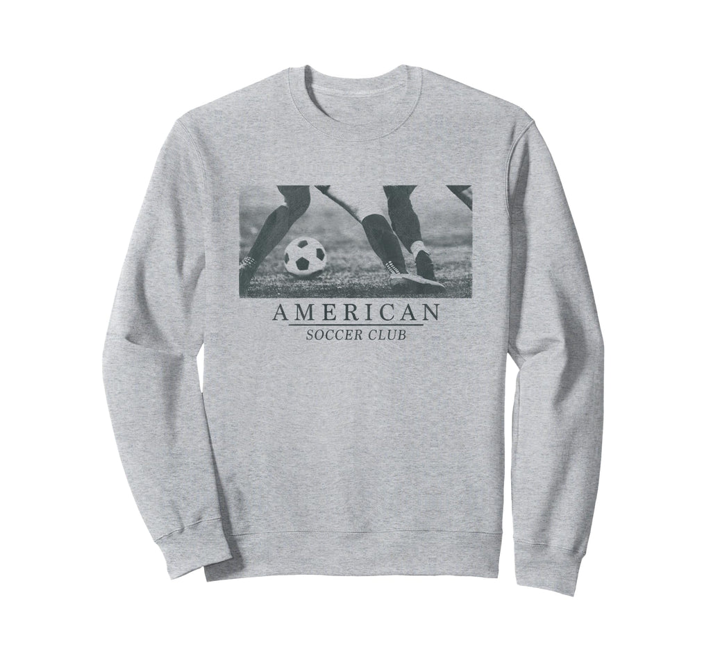 Trendy American Soccer Clun Distressed Sweatshirt - Novelty Apparel Unisex