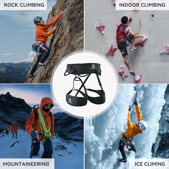 KAILAS Kids Rock Climbing Harness Child Safety Belt Climbing Gear Adjustable Lightweight Indoor Gyms Beginners Youth