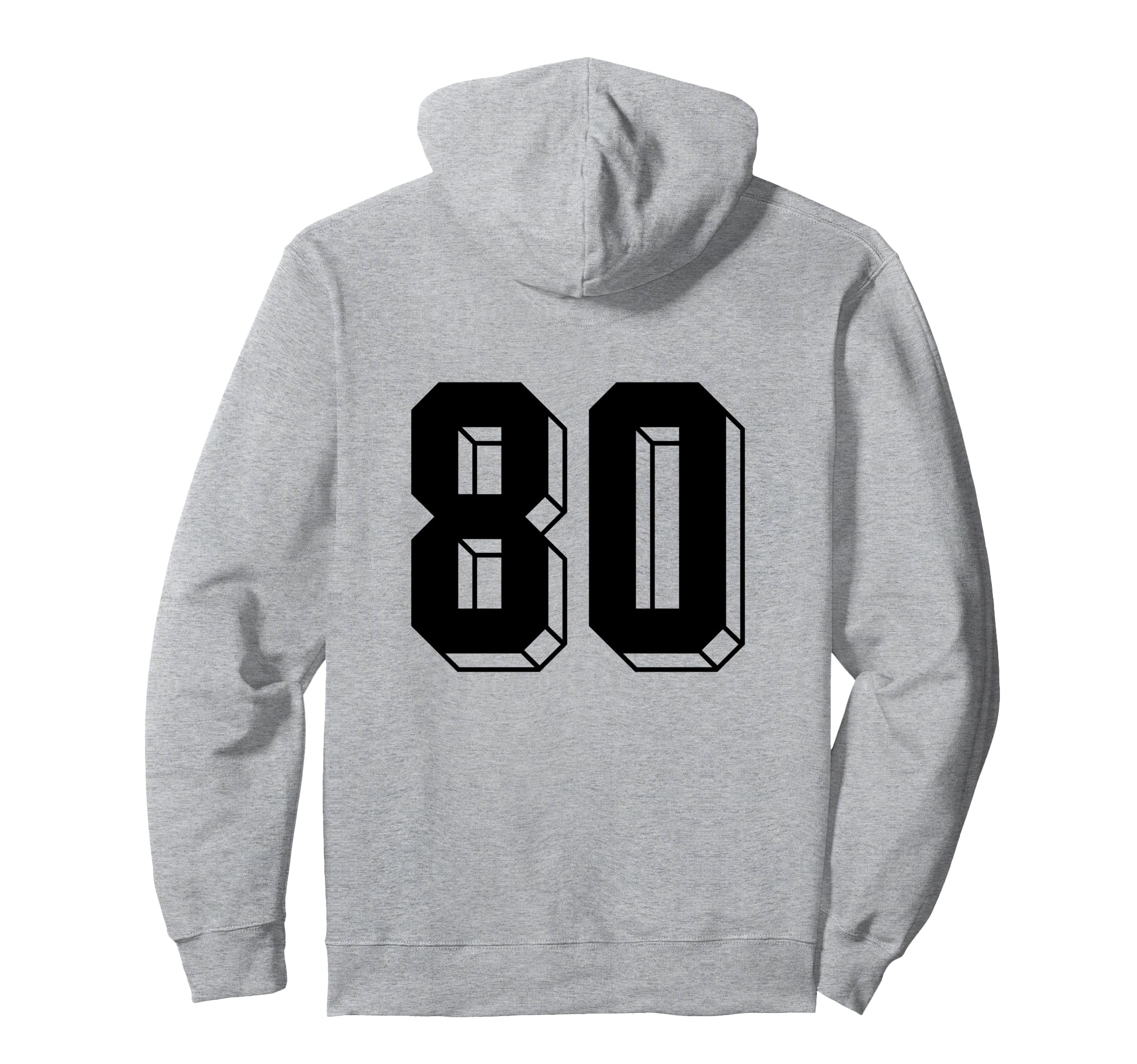 Number 80 Backside 80S 90S Team Hoodie - Fun Novelty Design Men Women