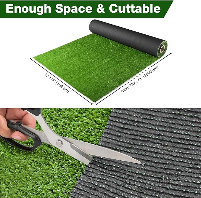 Yescom Sports Sled Strips Turf Gym Turf Flooring for Weight Sled Push Gym Equipment Outdoor Indoor Use 65'x5'(325 Sq.Ft) 0.4" H