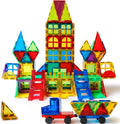 MAGBLOCK Magnetic Tiles Kids Toys, 120PCS 3D Magnetic Building Blocks Set Construction Toys Educational STEM Magnet Tiles for Kids Stacking Blocks Learning Gifts for Toddlers Boys Girls