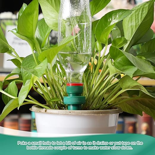 Patelai Terracotta Plant Watering Spikes Self to Use with Cola Bottles Houseplant Watering Stakes Automatic Irrigation System(15 Pack,White)