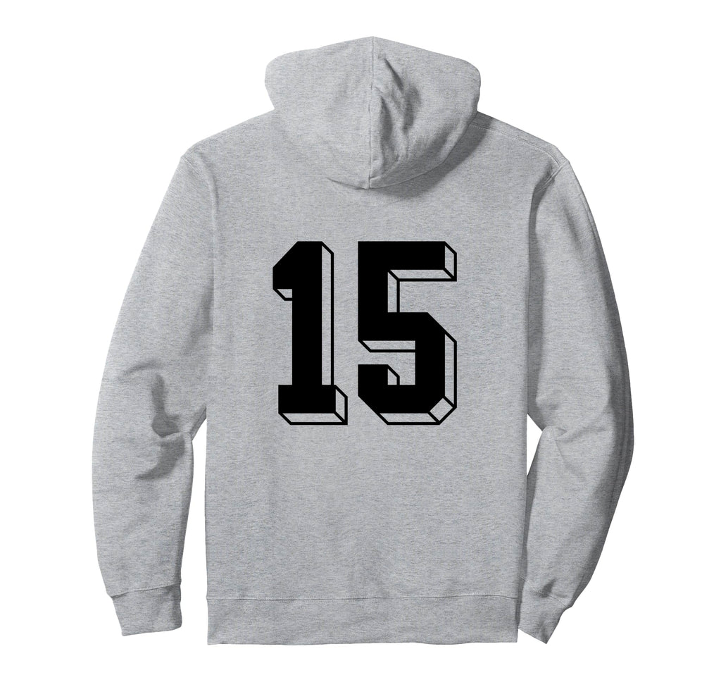 Number 15 Backside 80S 90S Team Jersey Hoodie - Custom Art Print Men Women