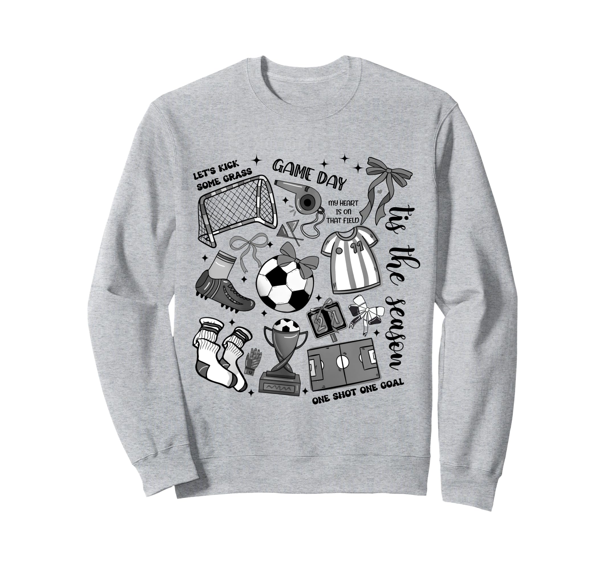 Game Day Soccer Coquette Soccer Sweatshirt - Fun Novelty Design Men Women