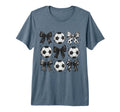 Soccer Coquette Bow Funny Soccer Bow T-Shirt - Streetwear Style Men Women