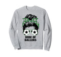 Mom Ballers Messy Bun Womens Sweatshirt - Minimalist Print for Adults