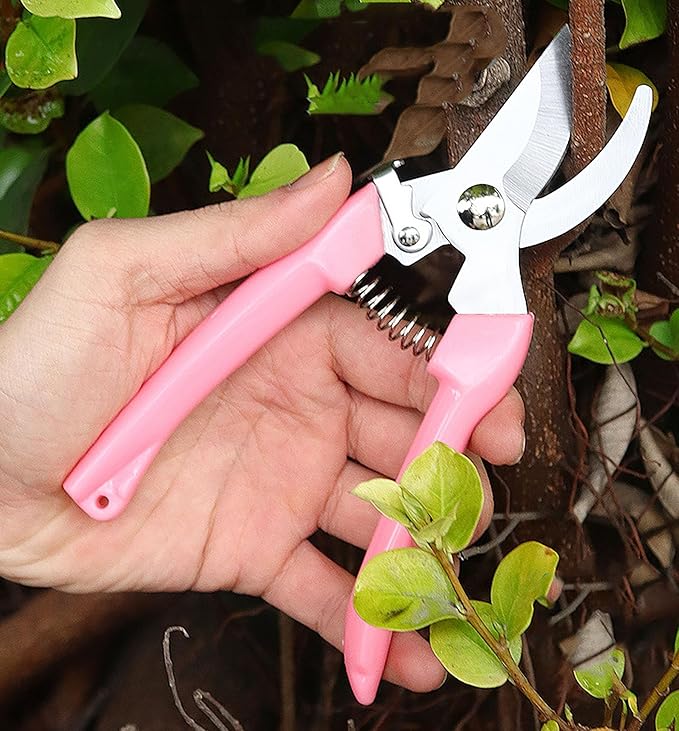 2pcs Garden Flower Shears Pruning Shears 6.9 inches Scissors Lightweight Plant Scissors for Cutting Flowers, Trimming Plants, Bonsai, Fruits Picking