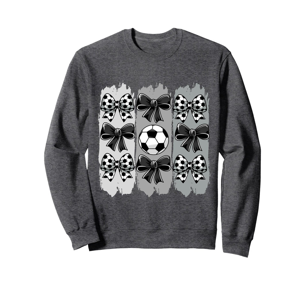 Soccer Coquette Bow Soccer Ball Soccer Sweatshirt - Unique Graphic Unisex