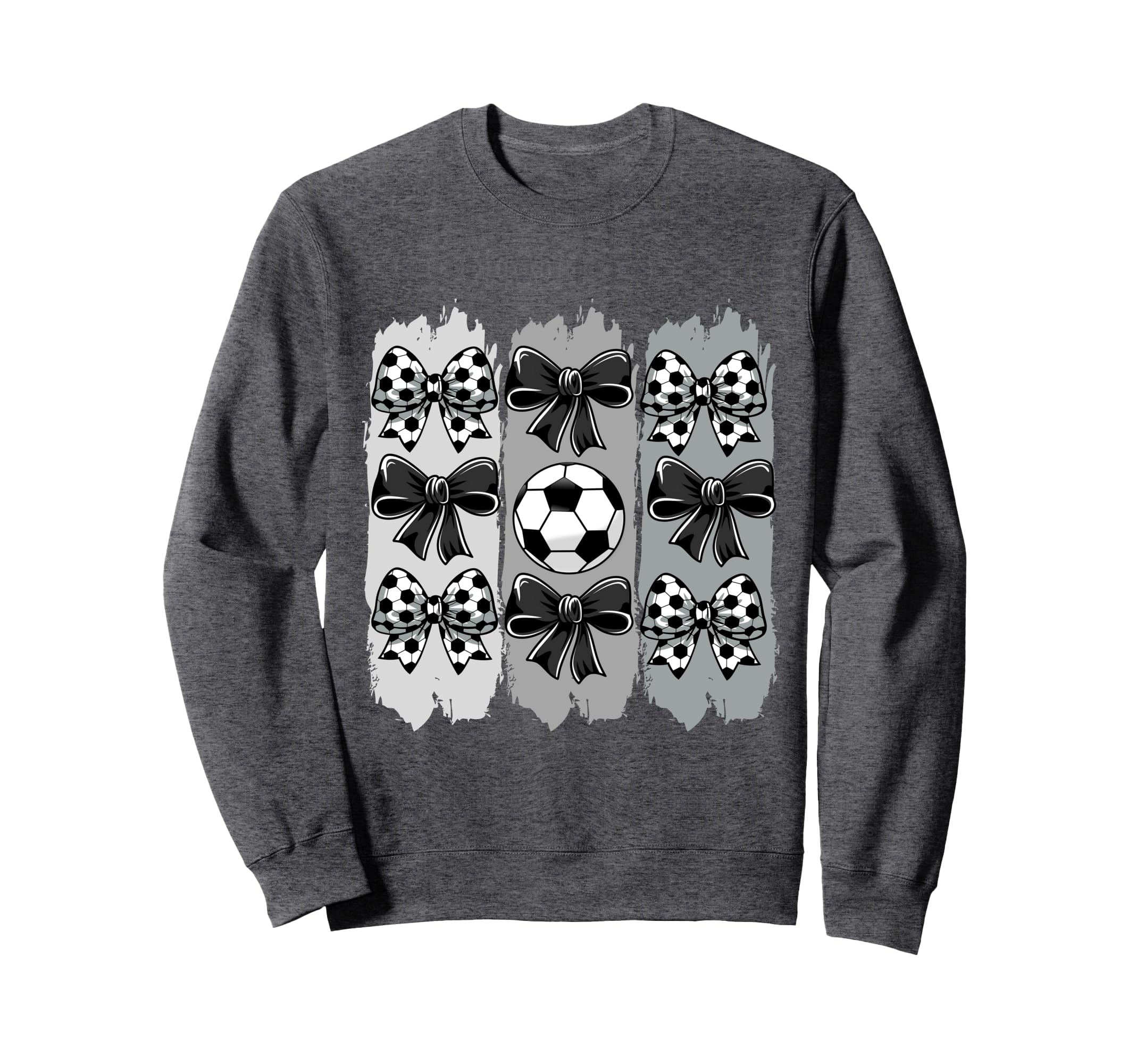 Soccer Coquette Bow Soccer Ball Sweatshirt - Minimalist Print Men Women