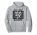 Just Who Loves Soccer Coquette Bow Hoodie - Streetwear Style Unisex