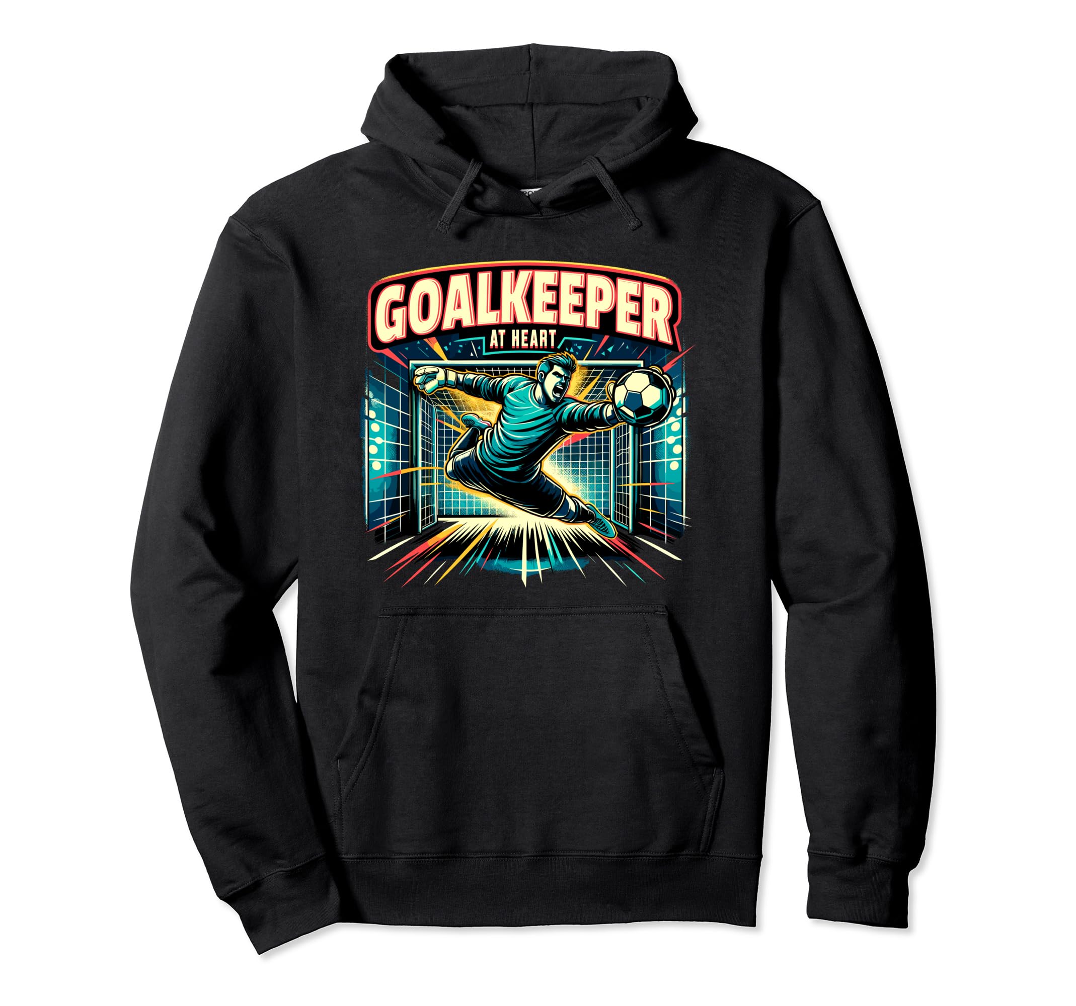 Soccer Goalkeeper Heart Hoodie - Graphic Print Unisex