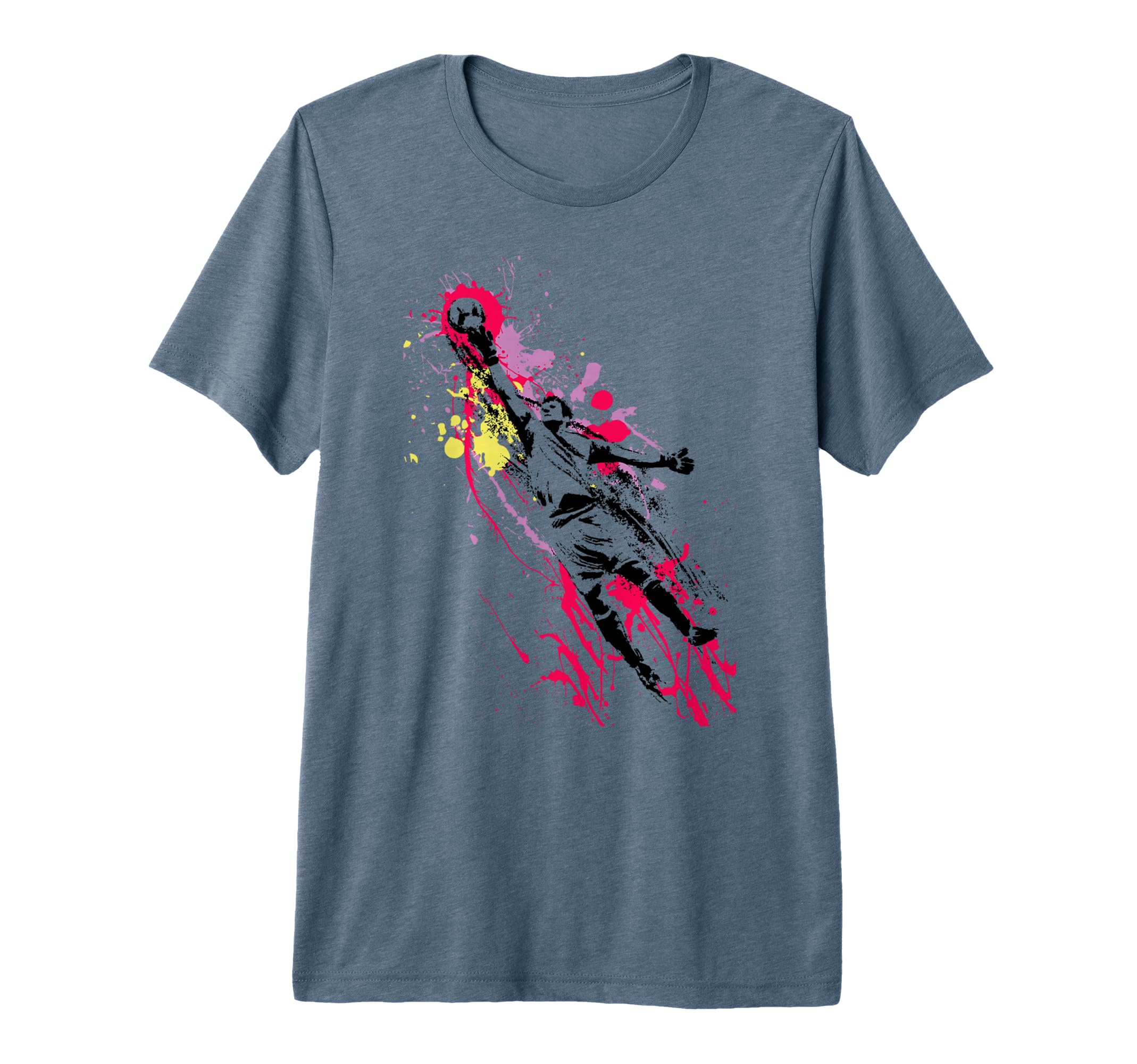 Colorful Soccer Goalie Splash Art Player T-Shirt - Trendy Graphic Unisex