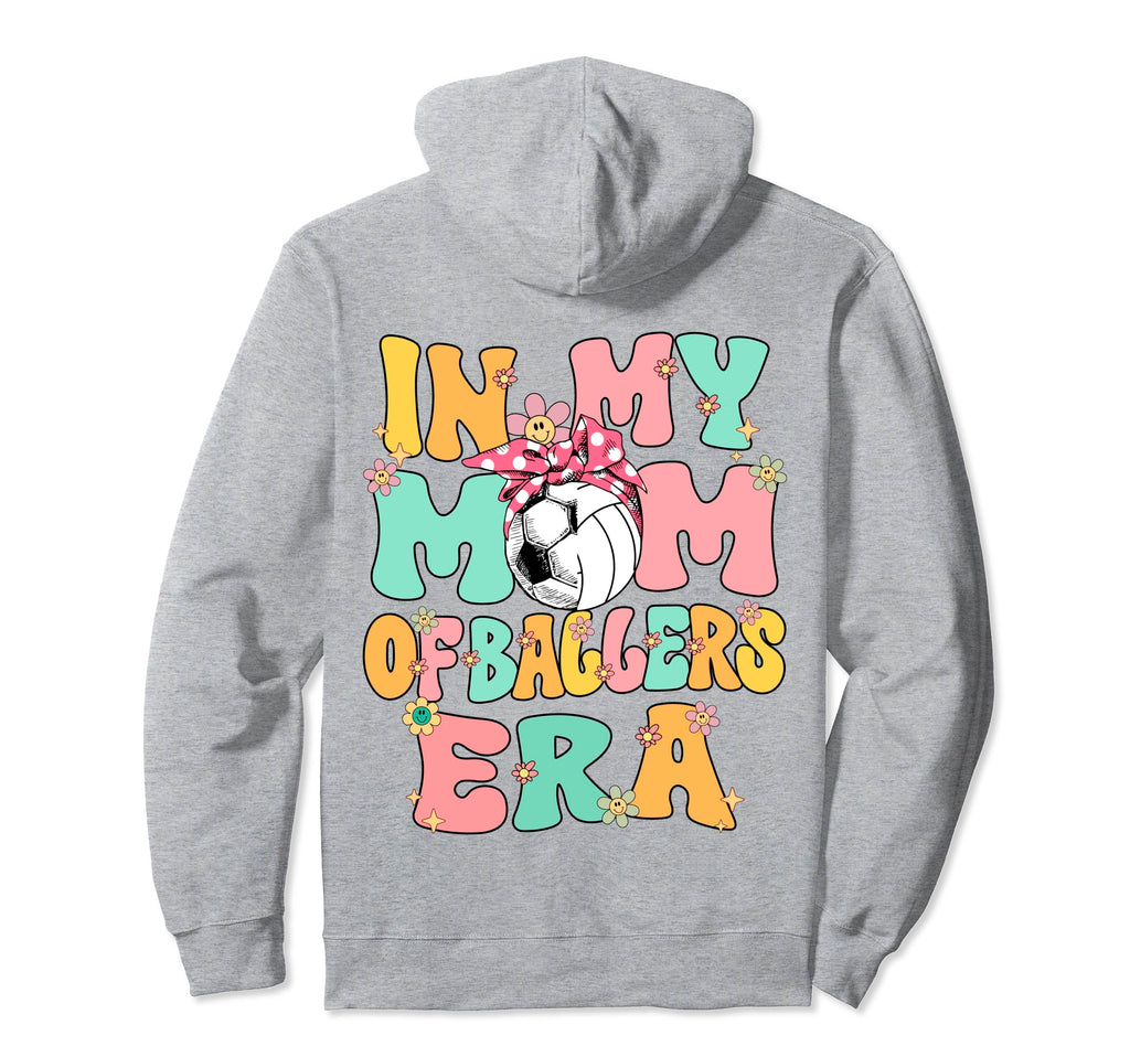 My Mom Ballers Era Groovy Volleyball Hoodie - Unique Graphic for Adults
