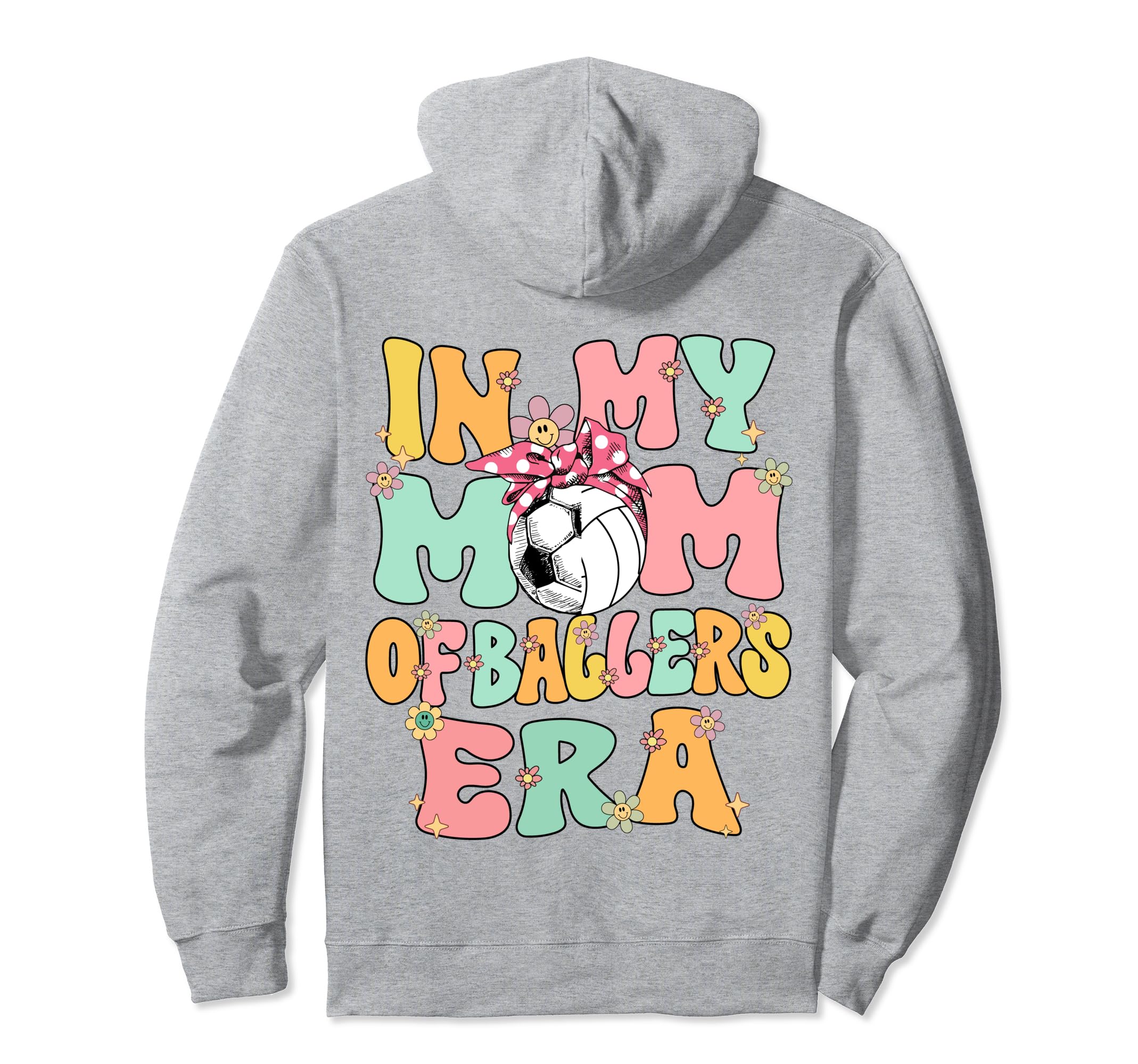 My Mom Ballers Era Groovy Volleyball Hoodie - Unique Graphic for Adults