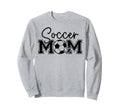 Soccer Mom Heart Game Day Vibes Soccer Sweatshirt - Graphic Print Unisex