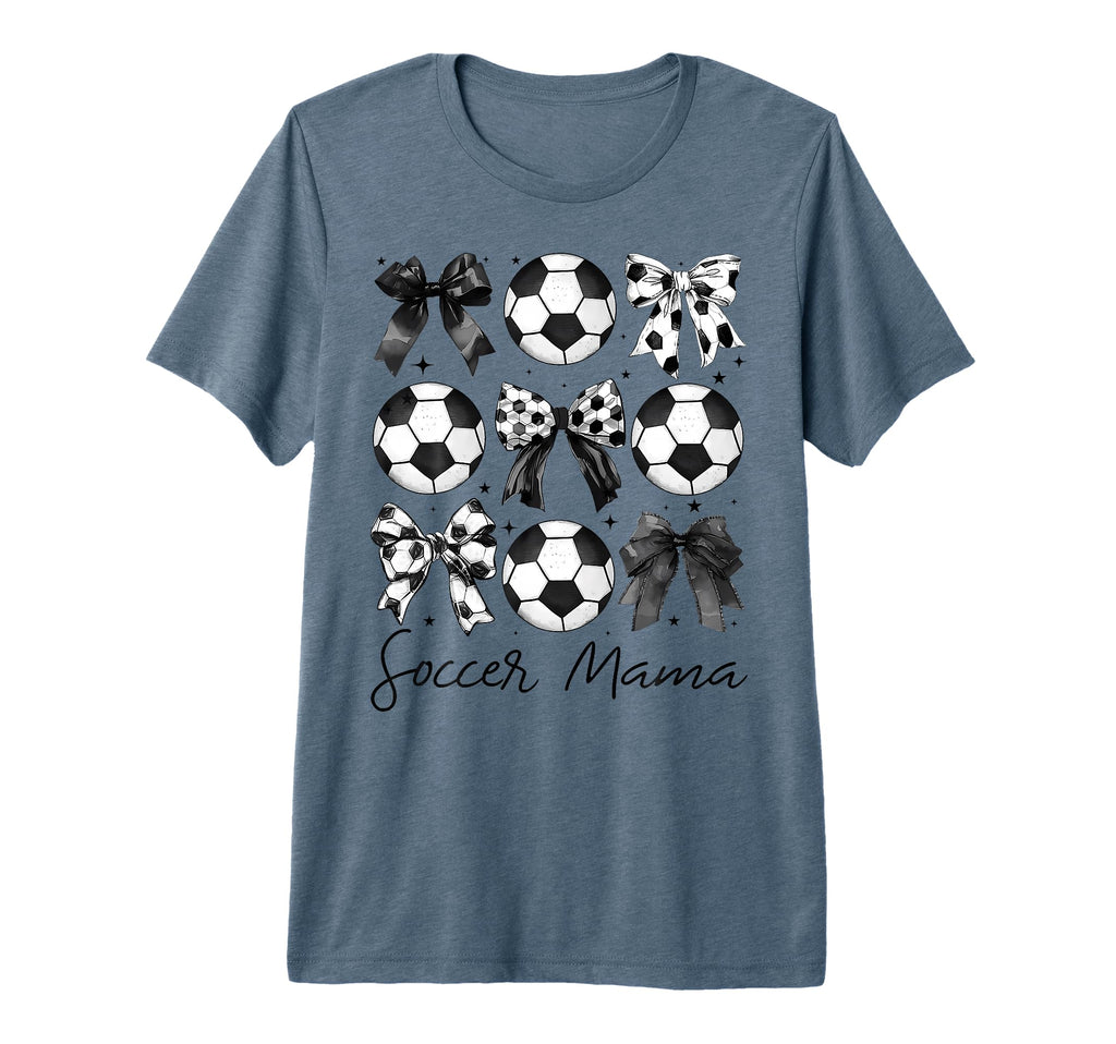 Soccer Mama Coquette Bow Soccer Mom Tri T-Shirt - Unique Graphic Men Women
