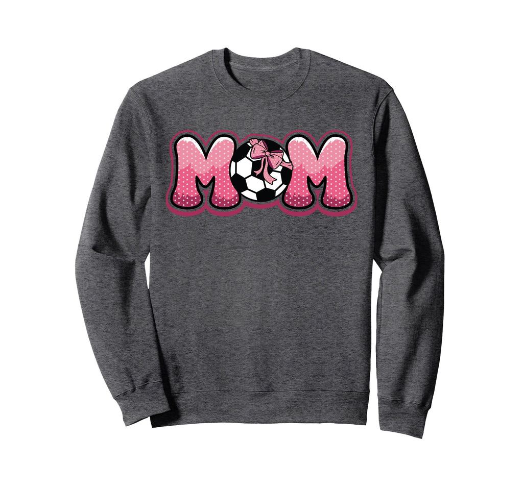 Soccer Mom Coquette Bow Game Day Mama Sweatshirt - Unique Graphic Unisex