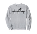 Soccer Heartbeat Soccer Ball Soccer Sweatshirt - Aesthetic Graphic Unisex