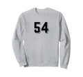 Number 54 80S 90S Soccer Team Jersey Sweatshirt - Trendy Graphic Unisex