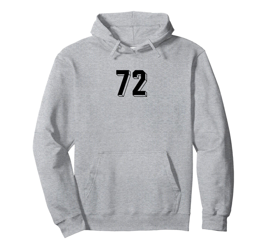 Number 72 80S 90S Soccer Team Jersey Hoodie - Graphic Print Men Women