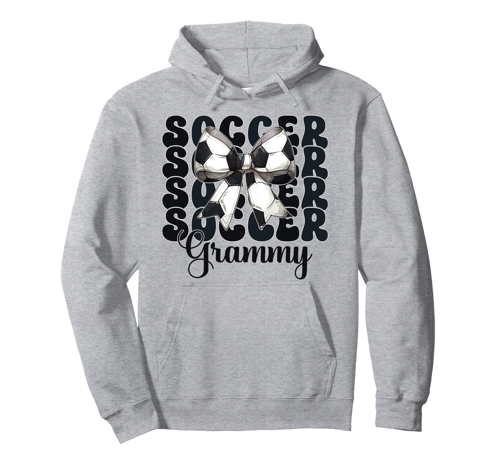 Soccer Grammy Soccer Grandma Coquette Bow Hoodie - Minimalist Print Unisex