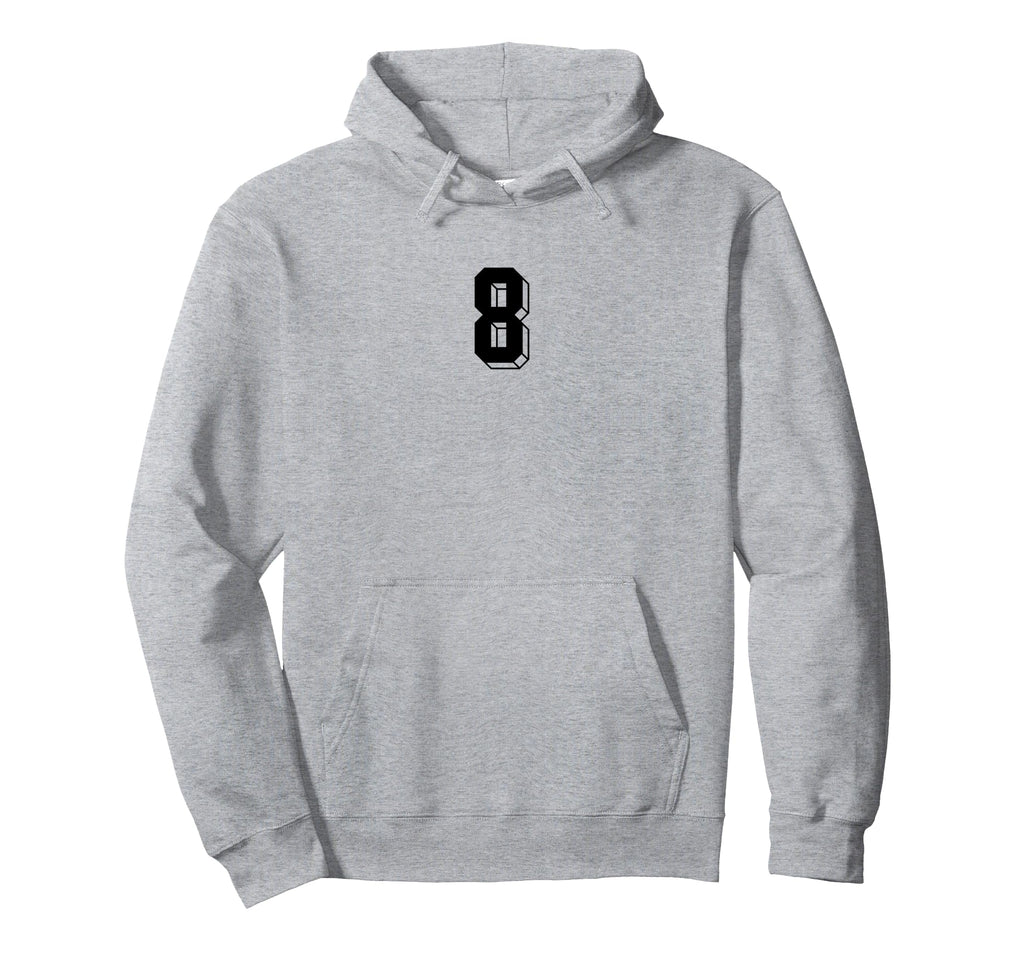 Number 8 80S 90S Soccer Team Jersey Hoodie - Minimalist Print Men Women