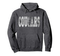 Cougars Mascot Distressed School Hoodie - Aesthetic Graphic Men Women