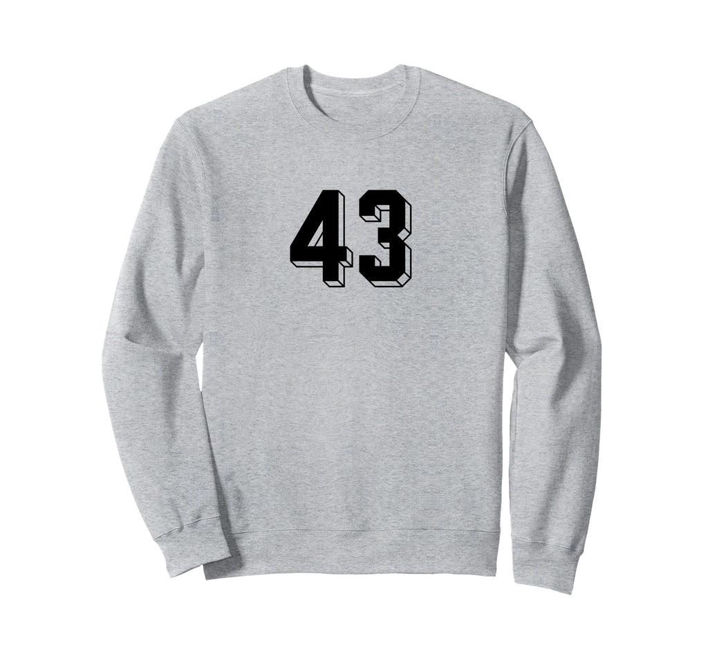 Number 43 80S 90S Soccer Team Sweatshirt - Casual Everyday Wear Unisex