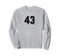 Number 43 80S 90S Soccer Team Sweatshirt - Casual Everyday Wear Unisex