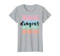 Dragons Team Mascot School Spirit T-Shirt - Fun Novelty Design for Adults