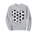 Coquette Soccer Bow Sports Lover Mom Sweatshirt - Minimalist Print Unisex