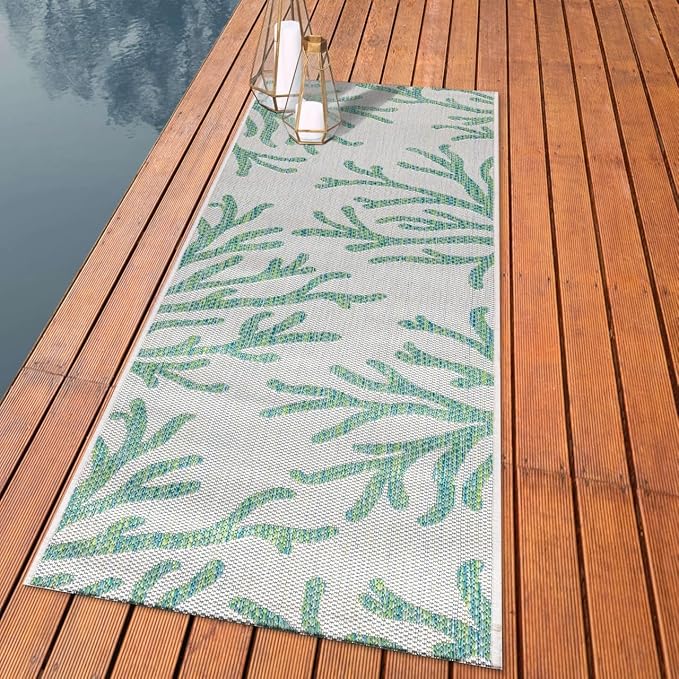 Keen Home Design Terrace Outdoor Runner Rug - 2x6 Washable Indoor/Outdoor Rug for Patio, Kitchen, Balcony, Beach, Garden, Deck and Porch, Size: 2'2"x5'7"