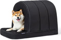 Orthopedic Dog House - Outdoor Waterproof Dog Shelter w/Porch - Indoor Pet House w/Egg-Crate Foam - Cooling - Machine Washable - Ideal for Medium Breeds & Fits 30-Inch Crate - 29"x18"