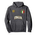 Italy Soccer Team Number 10 Sports Hoodie - Casual Everyday Wear Unisex