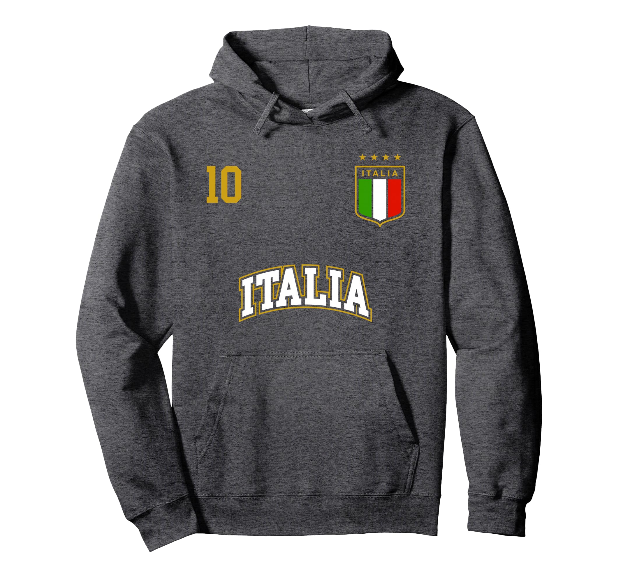 Italy Soccer Team Number 10 Sports Hoodie - Casual Everyday Wear Unisex