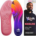 MOVE Baseline - All-Purpose Insoles - Sock Liner - Ultra Thin Shock Absorption - Maximum Freedom of Movement and Energy Return for Cleats, Shoes, Running, Basketball, Baseball (M8-8.5/WM9.5-10)