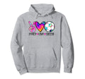 Peace Love Soccer Tie Dye Soccer Hoodie - Custom Art Print for Adults