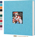 Spbapr Large Photo Album Self Adhesive 60 Pages Linen cover DIY Magnetic Scrapbook album with A Metal Pen Hold 4x6 5x7 6x8 8x10 10x12 Pictures